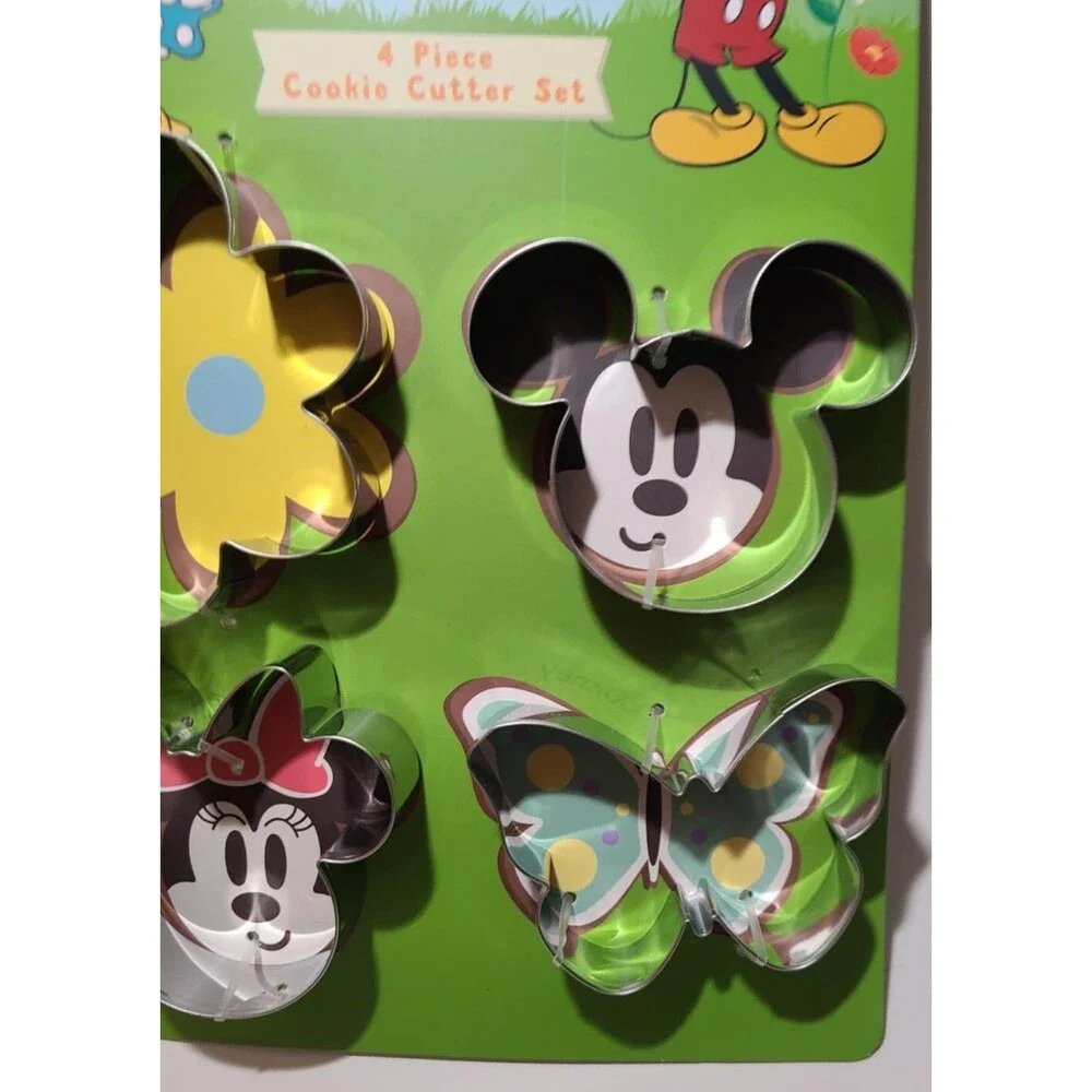 Disney Cookie Cutter Set Mickey Mouse Minnie Flower Butterfly NEW